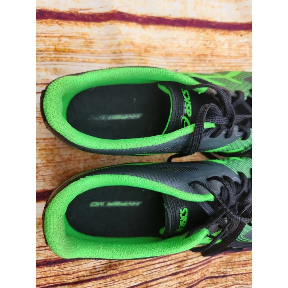 ASICS Hyper MD 6 Track Field Running Shoes‎ Spikes Green Black Men Size 12